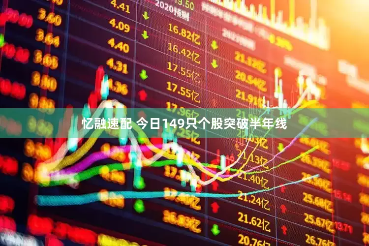 忆融速配 今日149只个股突破半年线